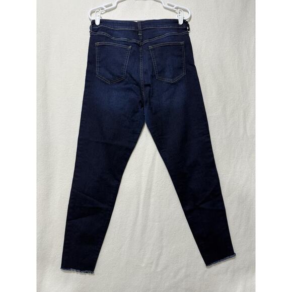 Celebrity Pink Jeans Womens 13/31 Blue distressed Raw Hem Stretch Dark Wash - Picture 4 of 10